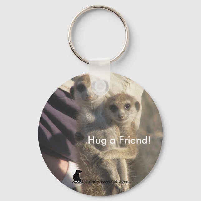 Llavero Meerkat abrazo a amigo - Keychain (Anverso)