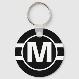 Llavero Mega Black Retro Monogramado