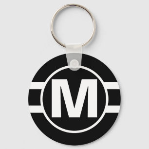 Llavero Mega Black Retro Monogramado