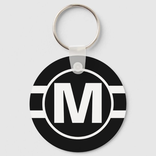 Llavero Mega Black Retro Monogramado (Anverso)