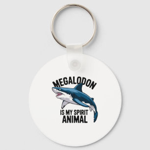 Llavero Megalodon es mi animal espiritual gracioso diciend