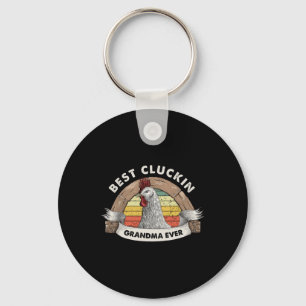 Llavero Mejor Abuela Cluckin Pollo Abuela Avícola Granjero