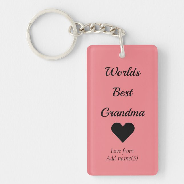 Llavero Mejor abuela del mundo de la cadena de claves pers (Frente)