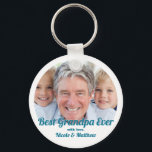 Llavero Mejor abuelo siempre moderno foto Keepsake<br><div class="desc">Este diseño sencillo y moderno se compone de una tipografía de suero y añade una foto personalizado.</div>