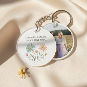 Llavero Mejor Amiga Boho Flor Silvestre – Regalo Divertido