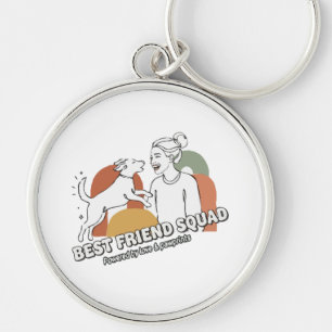 Llavero Mejor Amiga Manada Mamá Perro Arte de Línea Boho
