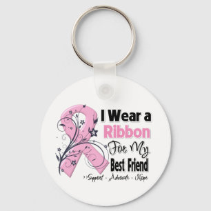 Llavero Mejor Amigo - Cinta Rosa del Cáncer de Mama