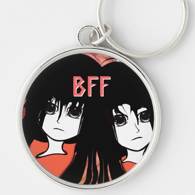 Llavero Mejor Amigo De BFF Para Anime Twins (Frente)