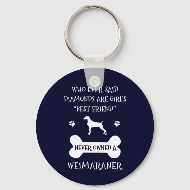 Llavero Mejor amigo del perro de Weimaraner (Anverso)