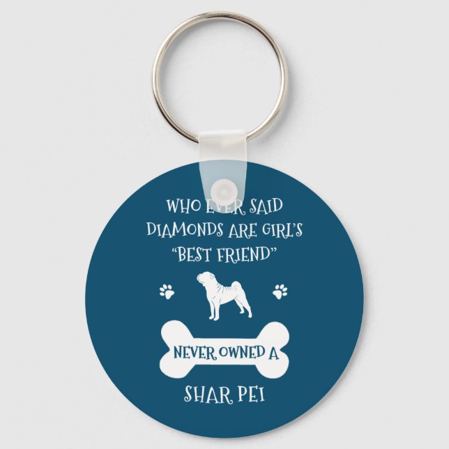 Llavero Mejor amigo del perro Shar Pei (Anverso)