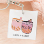 Llavero Mejor Amigo del té de burbuja Boba<br><div class="desc">¡Este adorable té de burbuja,  el mejor diseño de amigo,  seguro que trae alegría a tu mejor cara! ¡Encuentra regalos que coincidan en mi tienda!</div>