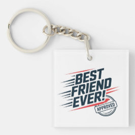 Llavero Mejor amigo, diseño de texto aprobado