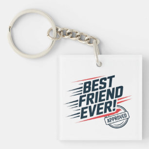 Llavero Mejor amigo, diseño de texto aprobado