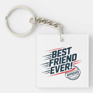 Llavero Mejor amigo, diseño de texto aprobado