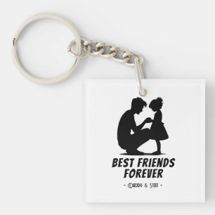 Llavero Mejor Amigo Papi-Hija Para Siempre - Nombre Person