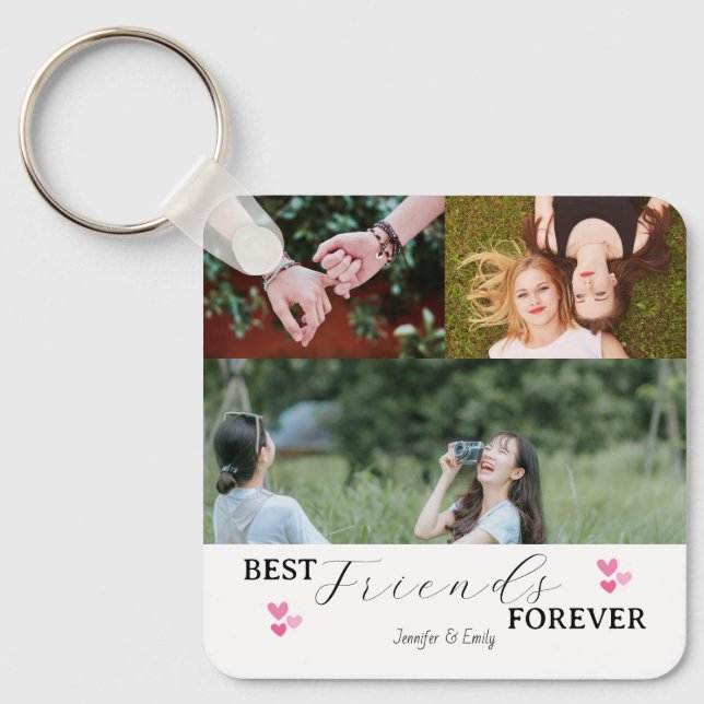 Llavero Mejor Amigos Modernos para siempre Keychain - 6 Fo (Anverso)