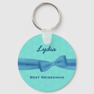 Llavero Mejor Bridesmaid Nombre Personalizado Impreso Bow 