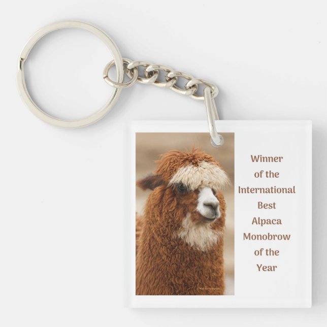 Llavero Mejor ceja única de alpaca (Frente)