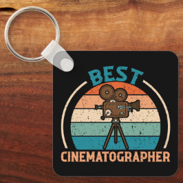 Llavero Mejor cinemógrafo - Keychain estilo retro