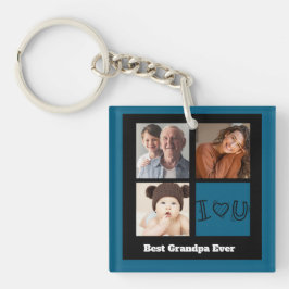 Llavero Mejor collage de fotos del abuelo de siempre