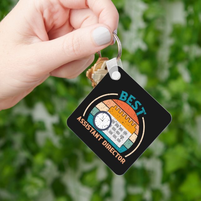 Llavero Mejor Director Auxiliar - Cláusula de estilo retro (Mano)