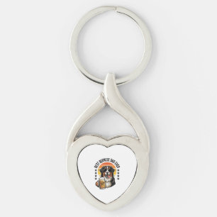 Llavero Mejor diseño de camiseta de cerveza para perro vin
