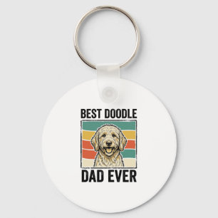 Llavero Mejor diseño de camiseta de perro vintage para pap