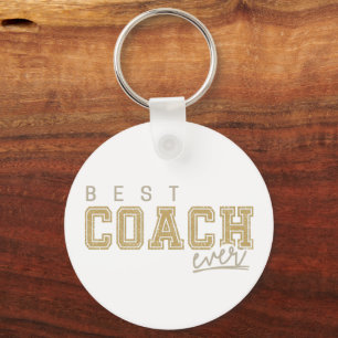 Llavero Mejor entrenador de diseño de vintage para profeso