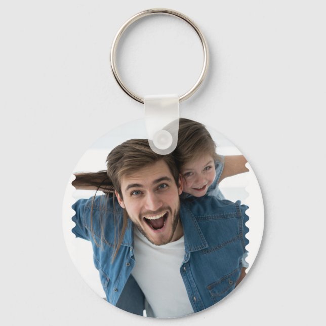 Llavero Mejor foto de papá personalizada Keepsake (Reverso )