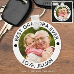 Llavero MEJOR Fotos de GRANDPA jamás personalizadas<br><div class="desc">Cree una cadena de claves personalizada con el título editable sugerido BEST GRANDPA EVER y su texto personalizado en su elección de colores de texto y puntos. ASISTENCIA: Para obtener ayuda con la modificación o personalización del diseño, el cambio de color, el cambio de tamaño o la transferencia del diseño...</div>