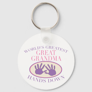 Llavero Mejor Gran Abuela Mano Abajo Camiseta