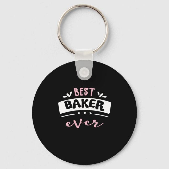 Llavero Mejor Idea de Regalo de Baker Ever (Anverso)