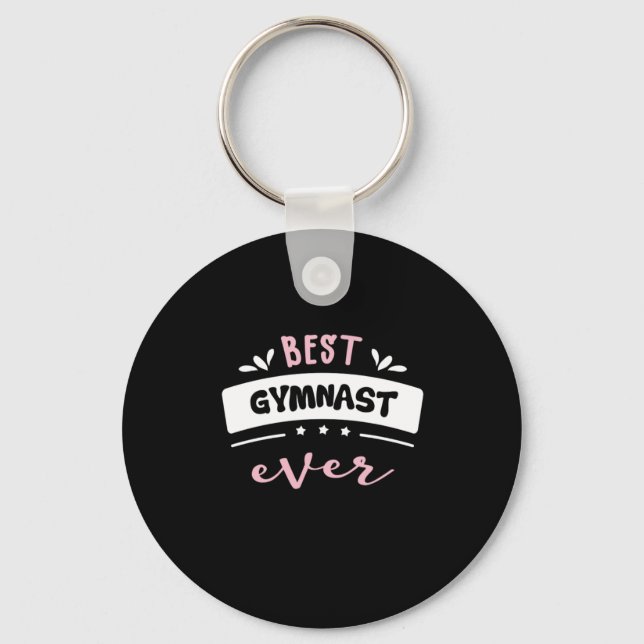 Llavero Mejor Idea de Regalo Gimnasta Ever (Anverso)