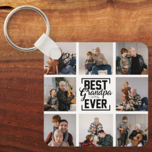 Llavero Mejor Keychain de Abuelo de siempre 8 Collages de 