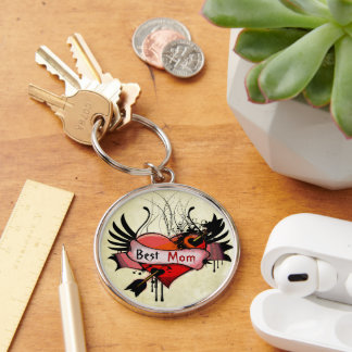 Llavero Mejor Keychain del Corazón Grunge de Mamá