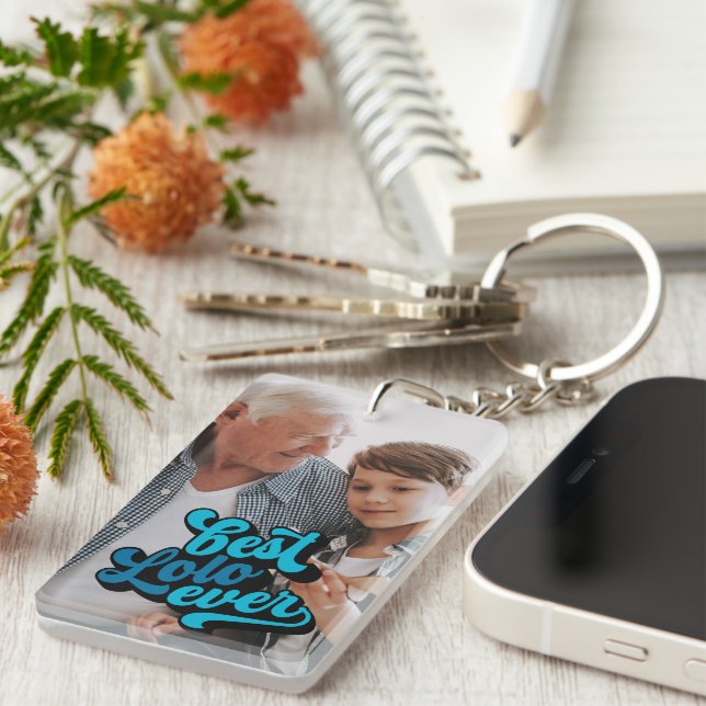 Llavero Mejor Lolo Ever | Foto del abuelo (Frente Derecha)