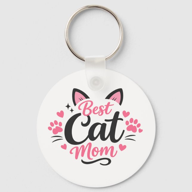 Llavero Mejor Mamá de Gato (Anverso)