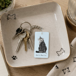 Llavero Mejor Mamá de Gatos Siempre Felino Plateado Día de