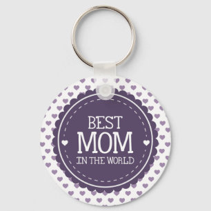 Llavero Mejor mamá en el mundo de los corazones y el círcu