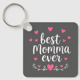 Llavero mejor mamá gris