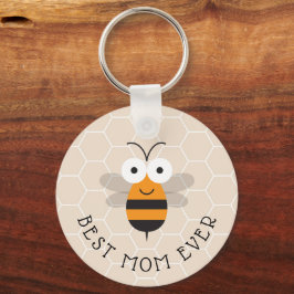 Llavero Mejor Mamá Jamás Honey Bee Honeycomb Keychain