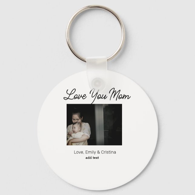 Llavero mejor mamá siempre feliz día de las madres agregar (Anverso)