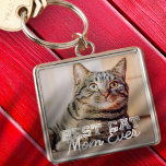 Llavero Mejor Mascota de gatos que nunca ha sido Personali<br><div class="desc">Este diseño simple y clásico se compone de tipografía de la serif y agrega una foto personalizado</div>
