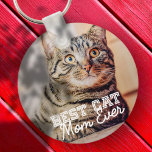 Llavero Mejor Mascota de gatos que nunca ha sido Personali<br><div class="desc">Este diseño simple y clásico se compone de tipografía de la serif y agrega una foto personalizado</div>