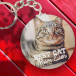 Llavero Mejor Mascota de gatos que nunca ha sido Personali<br><div class="desc">Este diseño simple y clásico se compone de tipografía de la serif y agrega una foto personalizado</div>