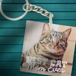 Llavero Mejor Mascota de gatos que nunca ha sido Personali<br><div class="desc">Este diseño simple y clásico se compone de tipografía de la serif y agrega una foto personalizado</div>