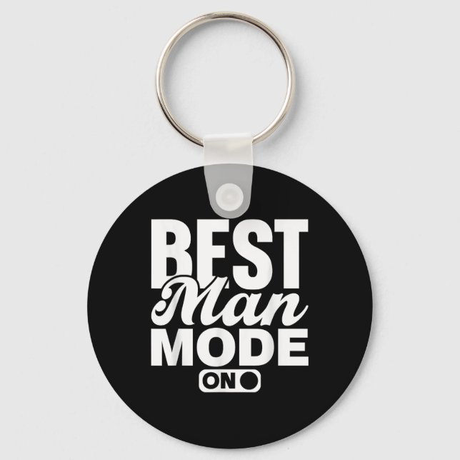 Llavero Mejor Modo Hombre En El Equipo De Novia Fiesta Bac (Anverso)