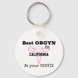 Llavero Mejor OBGYN en ginecólogo de nombre de ciudad