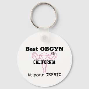 Llavero Mejor OBGYN en ginecólogo de nombre de ciudad