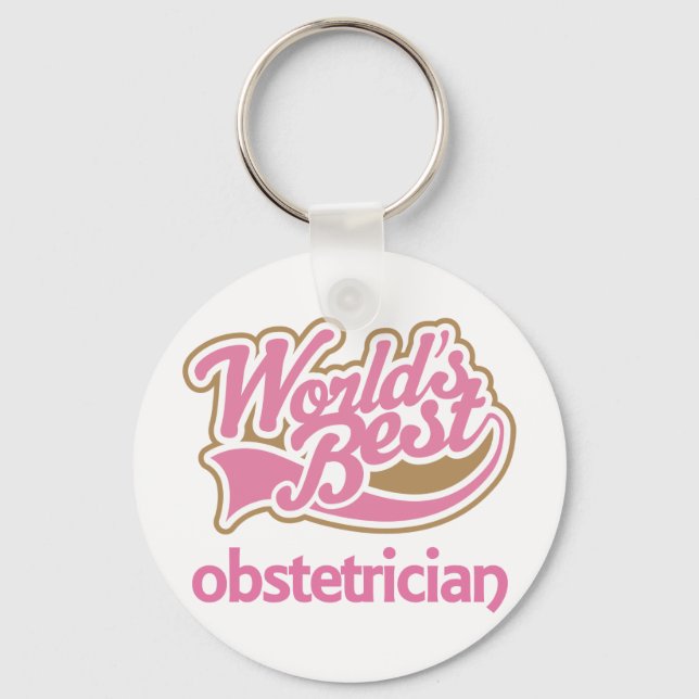 Llavero Mejor Obstetrista del Mundo Rosa (Anverso)